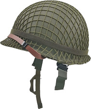 WWII US Army M1 Helmet WW2 Gear WW2 Helmet Metal Steel Shell Replica Net/Canvas picture