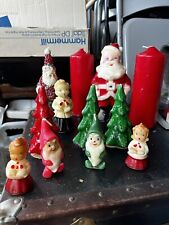 Lot of 10 Vintage Thanksgiving & Christmas GURLEY CANDLES Variety-Good Condition picture