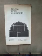 Vintage 1977 Building Hobby Greenhouses Booklet picture