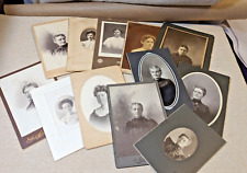 Lot Of 12  Antique  Cabinet Cards Photo  Women  1800's Victorian Era Fashion picture