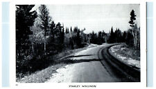 c1940s Trees and Road Scene, Stanley, Wisconsin WI Unposted Postcard picture