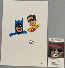 Bob Kane Signed Original Art BATMAN & ROBIN 8x12 Drawing Color Sketch w/ JSA COA picture