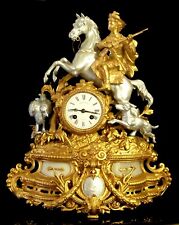 French Empire Extremely Rare Clock  Allegory of the Ostrich Hunt SEEMS UNPUBLISH picture