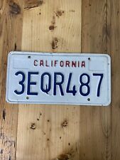 Vintage California Classic US Car License Number Plate 3EQR487 picture