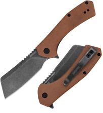 Kershaw Static Liner Folding Knife 2.88 D2 Tool Steel Blade Brown Micarta Handle picture