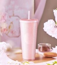 New 2024 Starbucks China Sakura Pink Glitter Studded Cold Cup Tumbler 24oz picture