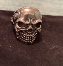 Silver Tone Skull Ring Very Heavy picture