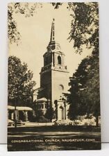 CT Naugatuck Congressional Church Connecticut to Morris Plains NJ Postcard I3 picture
