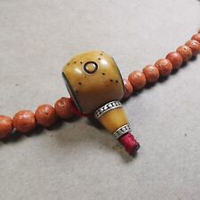 Gandhanra Tibetan Guru Bead,T-drilled 3-Hole Prayer Bead for Mala,Yak Bone Carve picture