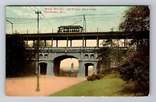 Cincinnati OH-Ohio, Eden Park North Entrance & Bridge, Antique Vintage Postcard picture