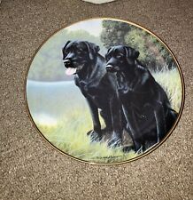 Franklin Mint SPORTING COMPANIONS Plate W/certificate Black Lab Labrador Hunting picture