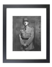 French Military Leader General CHARLES DE GAULLE Matted & Framed Picture Photo picture