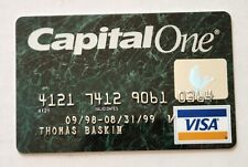 Capital One Expired Visa Credit Card. Lightly Used. Not Signed. Expired in 1999. picture