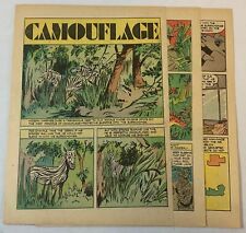1945 five page cartoon story ~ HISTORY OF MILITARY CAMOUFLAGE picture