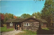 Man And Woman At Family Cabins, Oglebay Park, Wheeling, West Virginia Postcard picture
