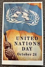 Vintage 1953 United Nations Day Oct. 24 Unposted Postcard 69747 picture