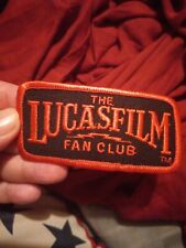 NWOT Vintage Lucas Film Fan Club Embroidered Patch Iron on Black And Red Version picture
