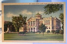 Vintage Postcard - Lucas County Courthouse & Park - Toledo Ohio - OH picture