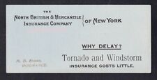 Advertising Blotter North British Mercantile Insurance Co of New York M B Evans picture
