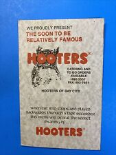 VINTAGE 1986 HOOTERS RESTAURANT BAY CITY MICHIGAN. LOCATION HAS CLOSED picture