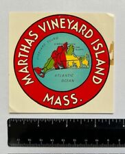 Vintage Original Martha's Vineyard Island Massachusetts Travel Decal - Cape Cod picture