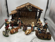 FONTANINI VTG Nativity Collection Set Hand Painted Italy Paper Mache Crèche picture