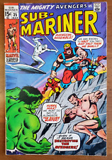 SUB-MARINER #35 (1971). VG/F range. Defenders vs. Avengers Bronze Age Marvel picture