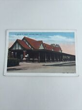 Vintage Postcard--MISSISSIPPI-Natchez-Y. and M. V. Railroad Train Depot Platform picture