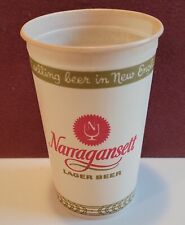 Vintage Narragansett Lager Beer Wax Cup 16 Oz Advertising Cranston, R.I. HTF picture