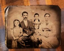 Tintype of 1870s Western Cowboy and Family  Great Image Pioneers. picture
