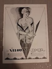 Velouty de Dixor Antique Press Advertisement - 1928 Old Paper Warning picture