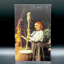 Vintage Native American PostcardPounding Cornmeal’ picture
