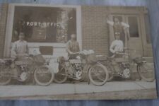 Antique 1910 RPPC Real Postcard Harley Davidson Motorcycles Clayton Indiana  PO picture