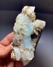 512 Gram  Top Quality Aquamarine Crystal With Mica  From Skarudu Pakistan picture