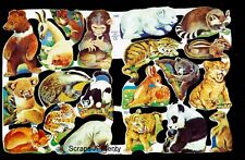 Mamelok English Embossed Scrap Die Cut - Baby Animals Lions, Bears, Etc.  1487 picture