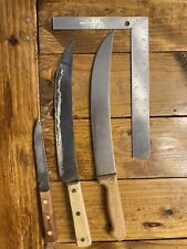 Foster Bros. butcher knives carbon steel vintage knifes picture