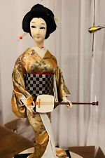 Vintage 22in Tall Japanese Geisha Doll Kimono Maiko Folk Craft  picture