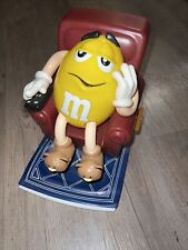Vintage M&M Yellow Peanut In Recliner Chair Candy Dispenser Machine Mars 1999 picture