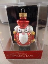 Macy's Holiday Lane Molded Glass Soldier Ornament picture