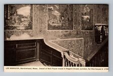 Marblehead MA-Massachusetts, Lee Mansion Wall Paper Vintage Souvenir Postcard picture