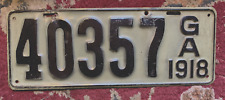 1918 GEORGIA PASSENGER CAR LICENSE PLATE AUTO TAG ORIGINAL # 40357 picture