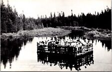 Real Photo PC Kitch-iti-kipi Springs Raft Load of Tourists Manistique, Michigan picture