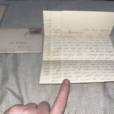 Antique 1893 Saucy Letter to Doctor: Perry MO to Monroe City: Hannibal Riverwalk picture