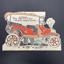Antique 1909 Christmas Broken Down Automobile Postcard Without Stamp V2316 picture