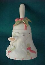 VTG. ENESCO MUSIC BOX BELL w/ REINDEER ~ PLAYS WHITE CHRISTMAS WORKS GREAT 1989 picture