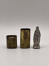 Vintage Antique Pocket Shrine Religious Christian Religion Miniature Figurine picture
