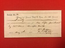 Receipt from QM General from State of Alabama for Rifle. Dated May 7, 1862 picture