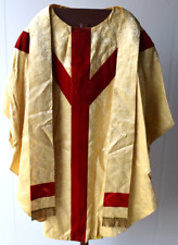 Older Gold w/ Red Vestment + Stole Set. Fully Lined (CU1459) Chalice Co. picture