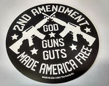 2nd Amendment GOD GUNS GUTS Made America Free Magnet MADE IN USA 2021 NEW picture