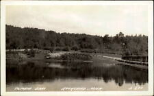 RPPC Rockland Michigan Victoria Dam 1930s-50s real photo postcard picture